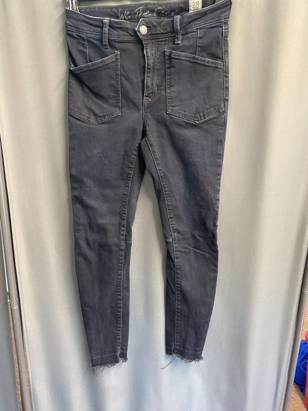 We The Free Skinny Jeans Womens Size 28 Blue Denim Slim Fit Zip Fly Hipster B76